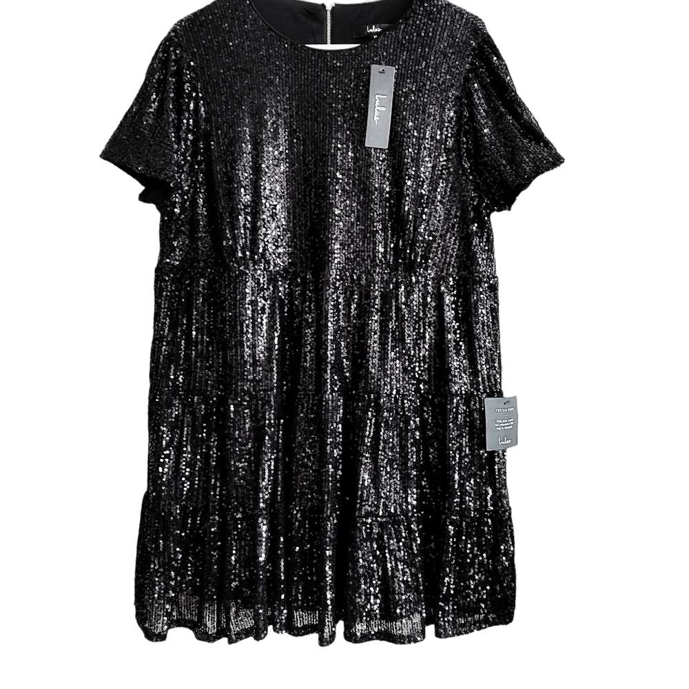 Lulu's "Taking A Shine" Tiered Mini-Dress*NWT*